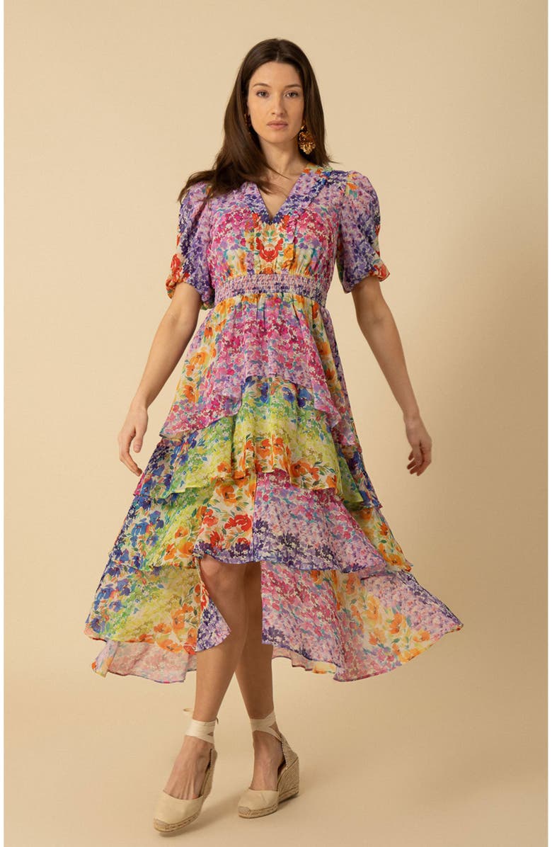 Hale Bob Lainey Tiered Chiffon Dress, Alternate, color,