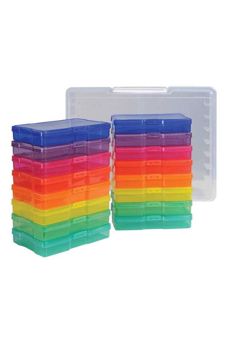 Rainbow Storage Box with 16 Cases, Main, color, Multicolored