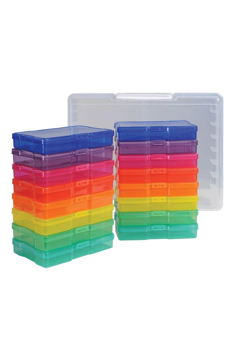 Kaplan Early Learning Company Rainbow Storage Box with 16 Cases, Main, color, Multicolored