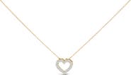 Haus of Brilliance 14K Gold 1/2 Carat Lab Grown Diamond Heart Shape Pendant Necklace