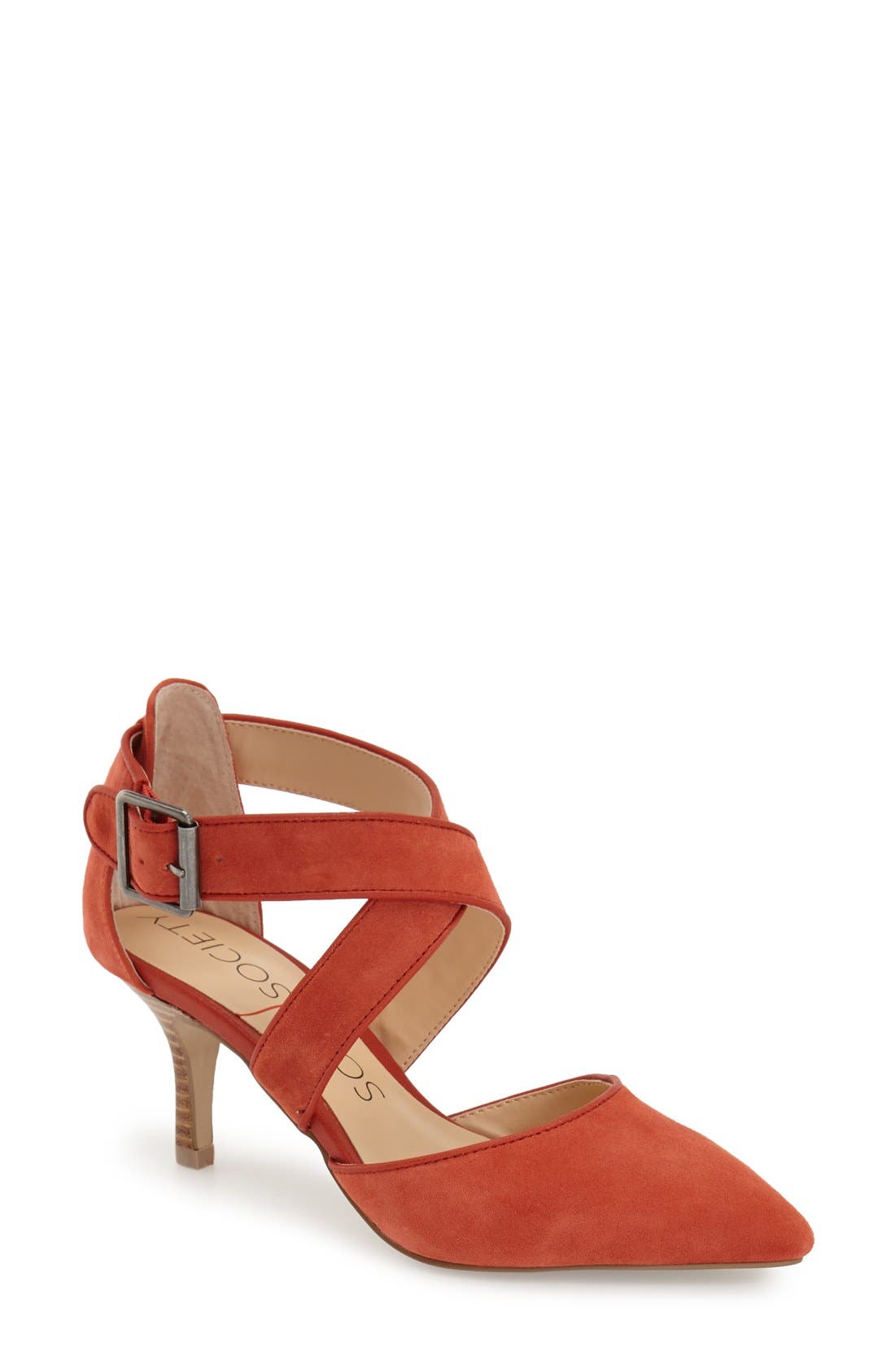 'Tamra' Pointy Toe Pump, Main, color, PAPRIKA KID SUEDE