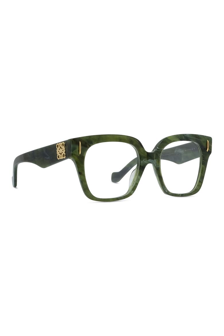 Anagram 51mm Square Optical Glasses, Alternate, color, SHINY DARK GREEN