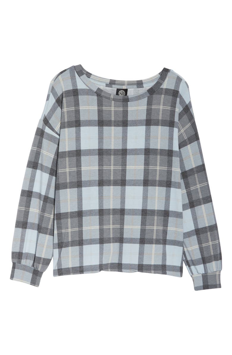 Bobeau French Terry Plaid Shirt, Alternate, color,