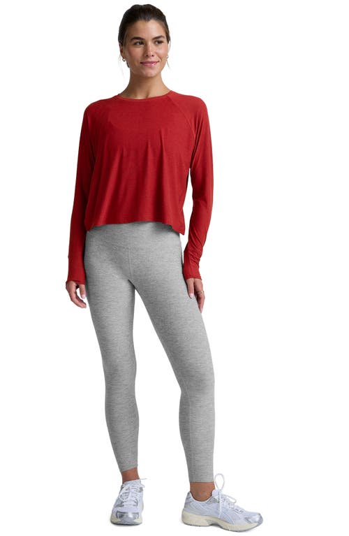 Beyond Yoga Featherweight Long Sleeve T-shirt In Red