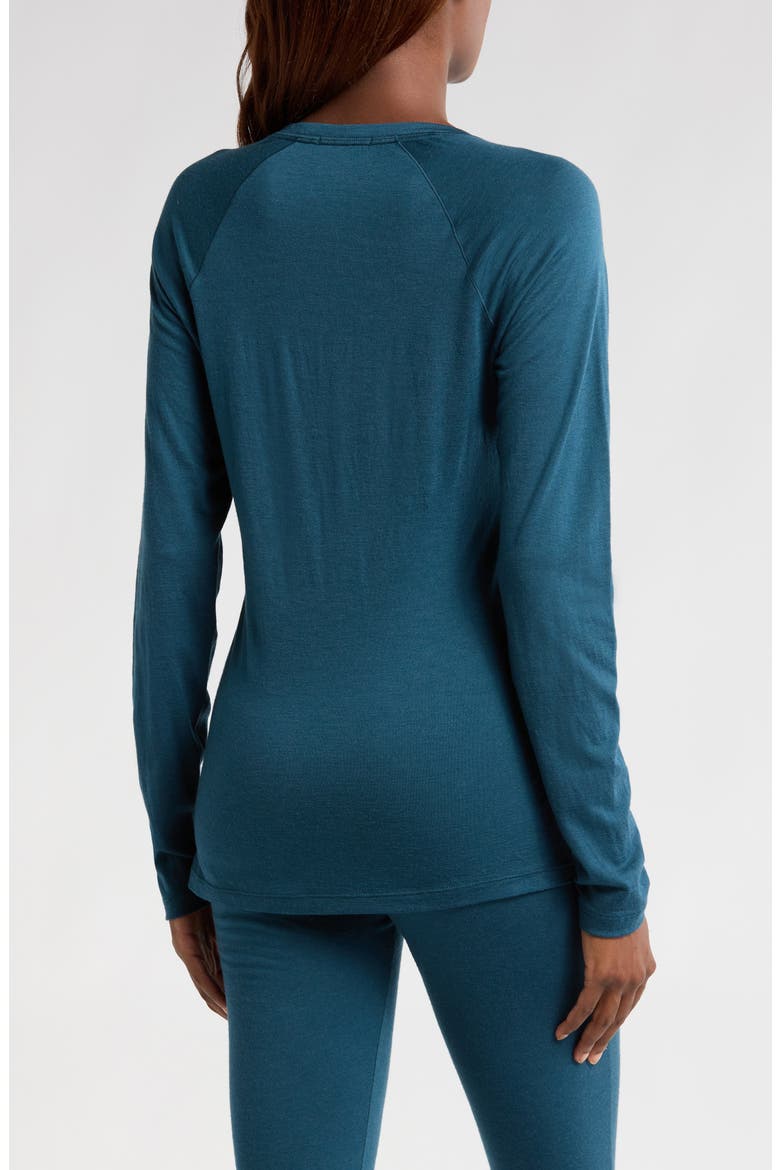Classic All-Season Merino Wool Blend Base Layer Long Sleeve Top, Alternate, color, TWILIGHT BLUE