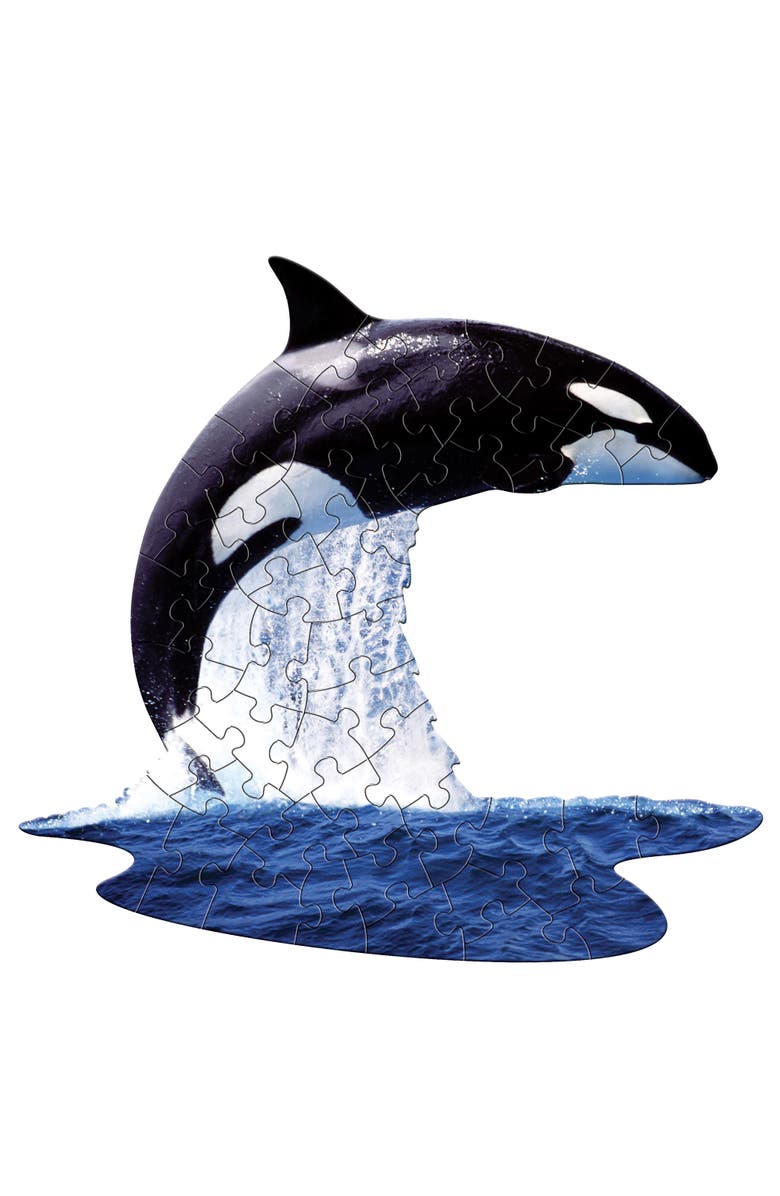 Madd Capp I Am Lil Orca 48 Piece Whale Shaped Puzzle, Alternate, color, Multicolored