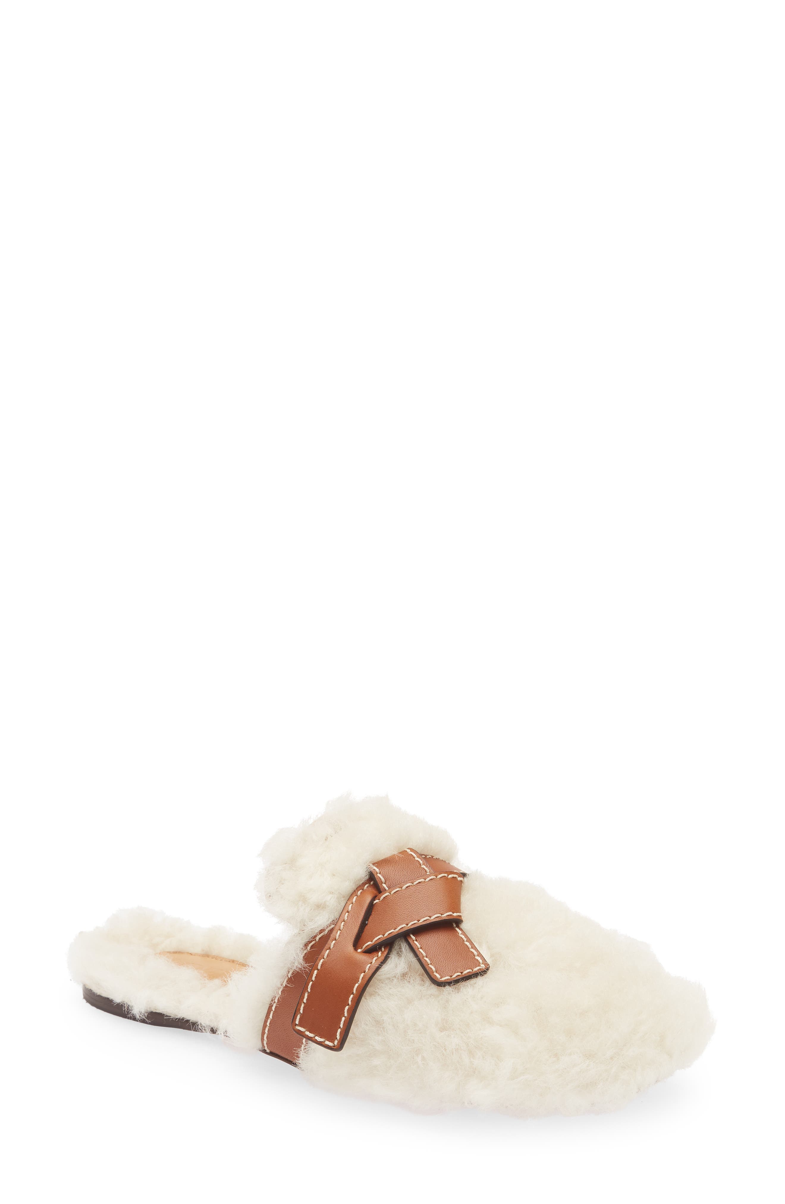 Loewe Gate Genuine Shearling Mule, Main, color, 