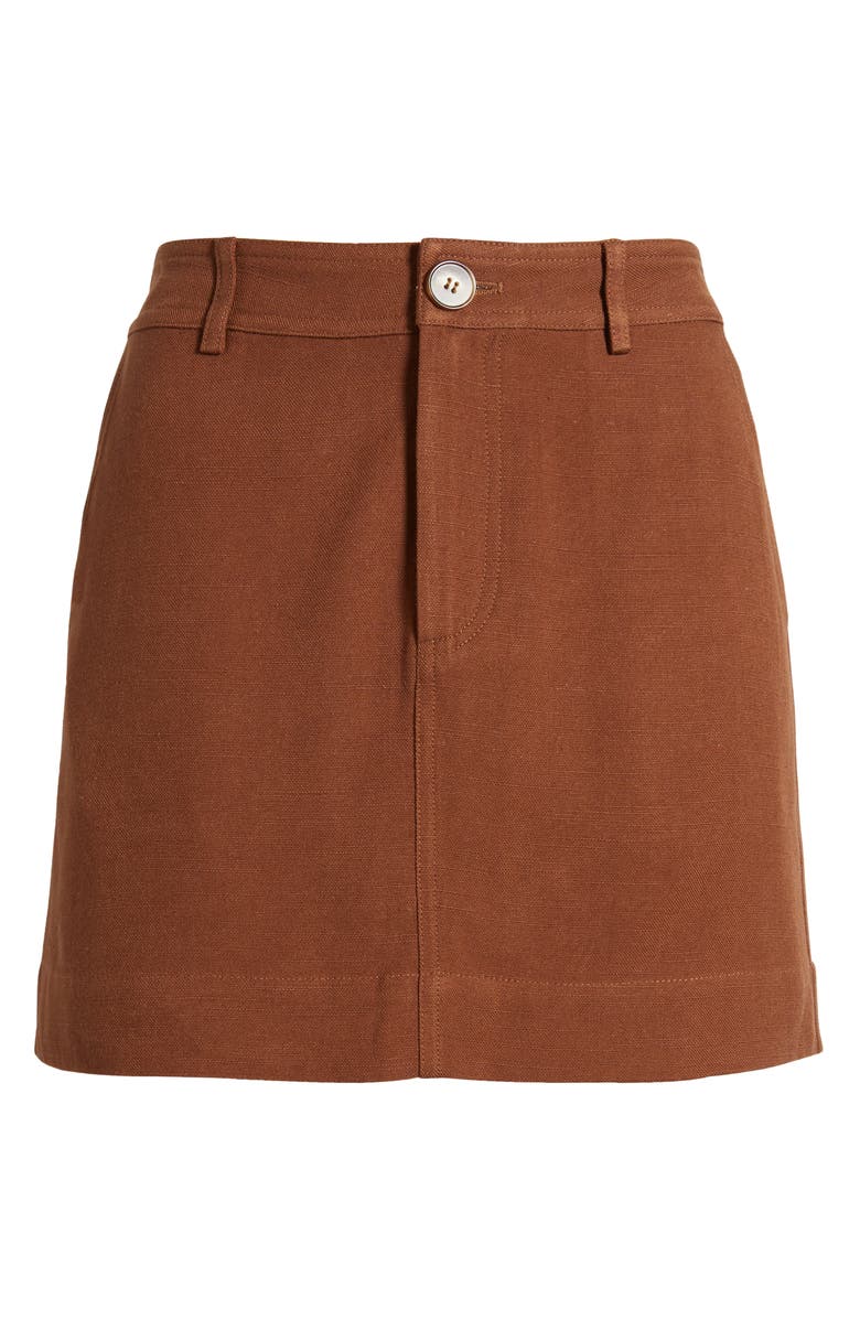Sophie Rue Pauline Linen Blend Miniskirt, Alternate, color,