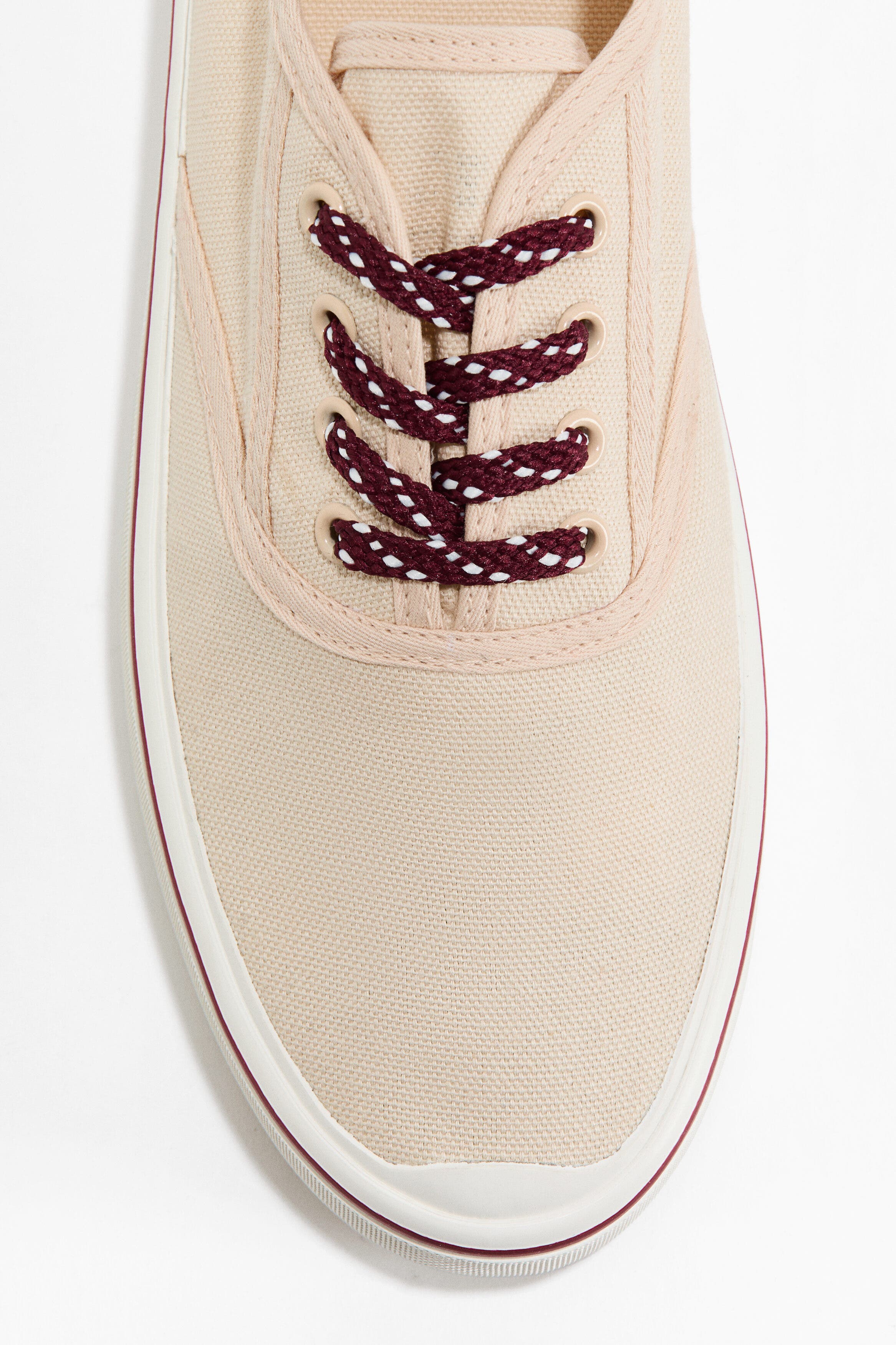 Cotton Canvas Trainers, Alternate, color, Cream
