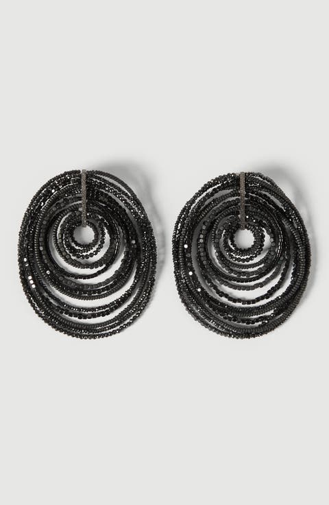Black hematite and Sterling Silver earrings