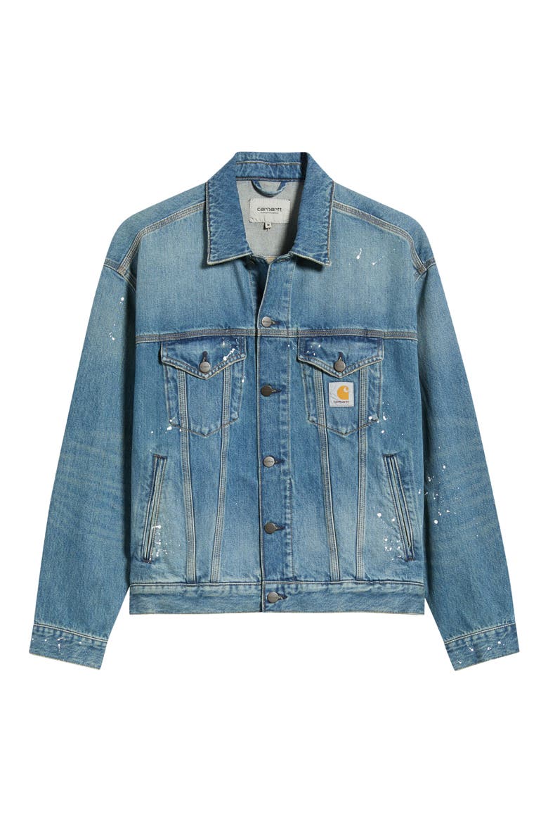 Helston Denim Jacket, Main, color, BLUE (DESTROY WASH)
