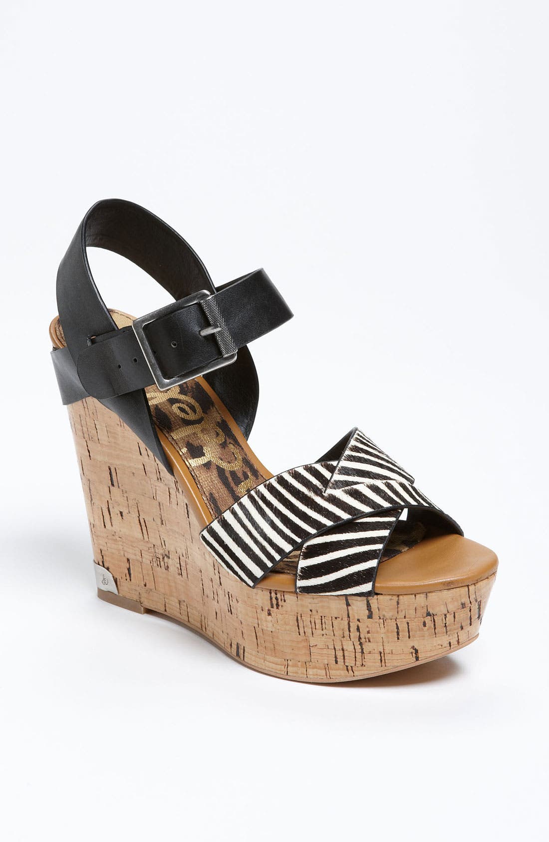 'Sasha' Wedge Sandal, Main, color, ZEBRA