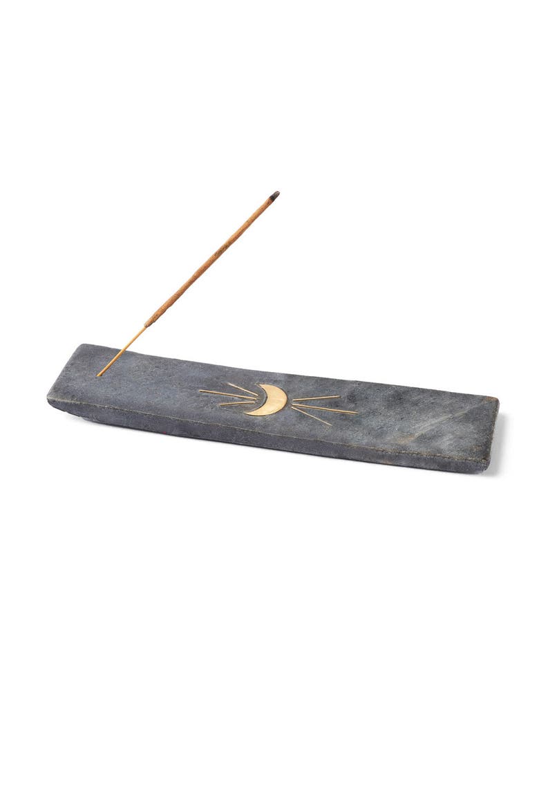 Indukala Moon Phase Incense Holder, Main, color, Black