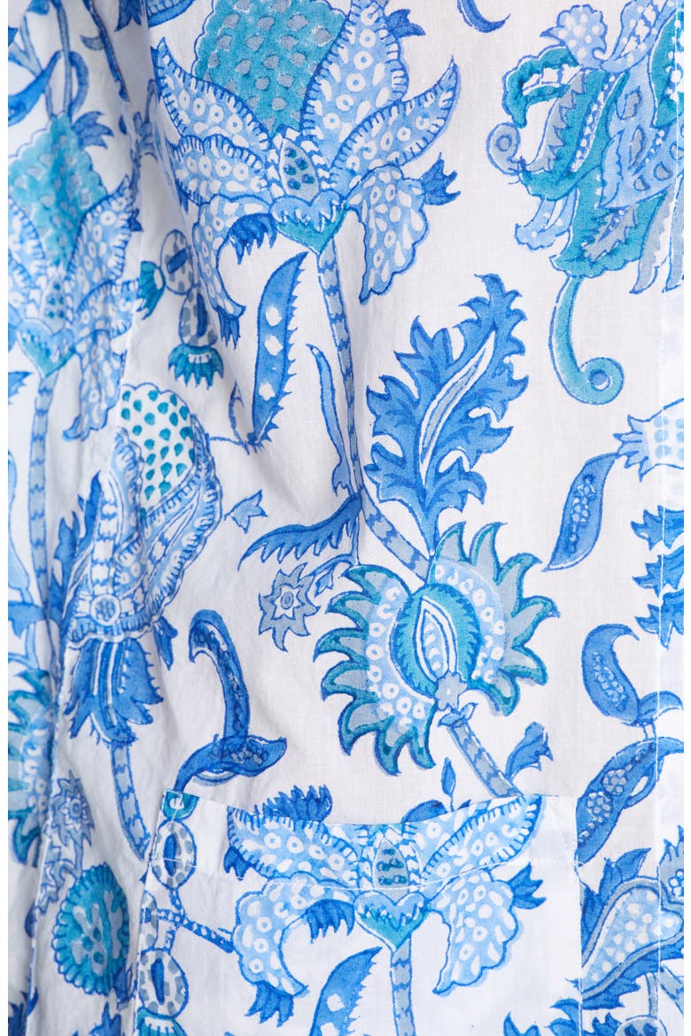 Amanda Floral Print Pajamas, Alternate, color, BLUE