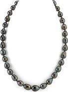 The Pearl Source 8-10mm Tahitian South Sea Drop Pearl Necklace - Premier AAAA Quality