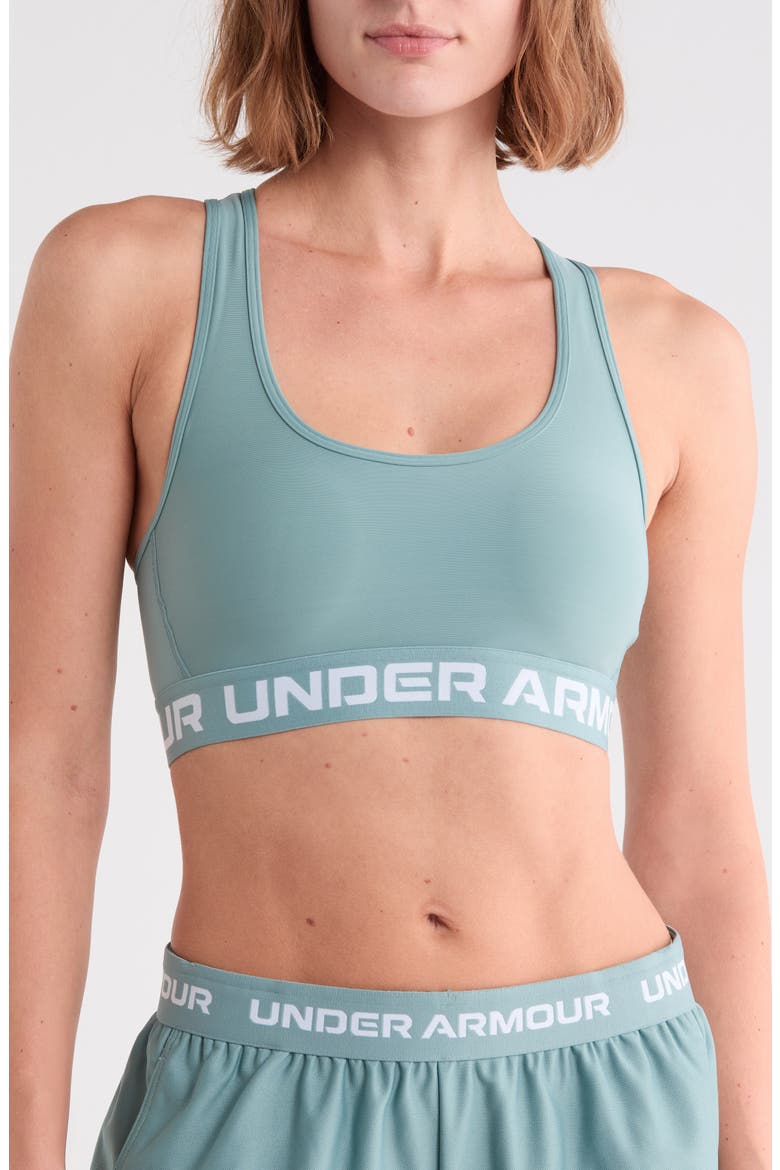 Armour Crossback Medium Impact Sports Bra, Main, color, SERPENTINE