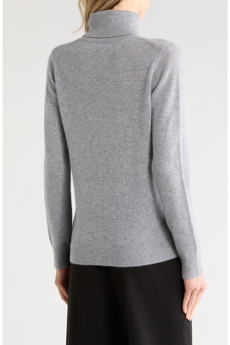 Cashmere Turtleneck Sweater, Alternate, color, GREY HEATHER