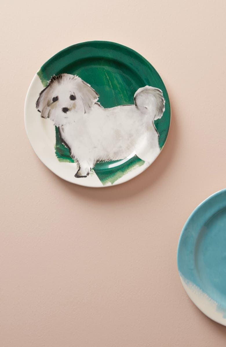 Anthropologie Home Anthropologie Dog-a-Day Stoneware Dessert Plate, Main, color,