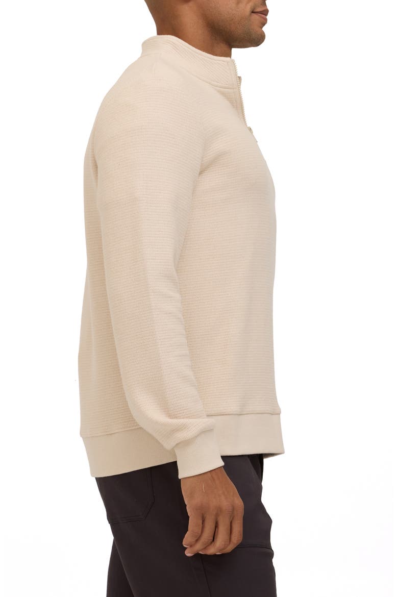Dan Half Zip Waffle Pullover, Alternate, color, TAPIOCA