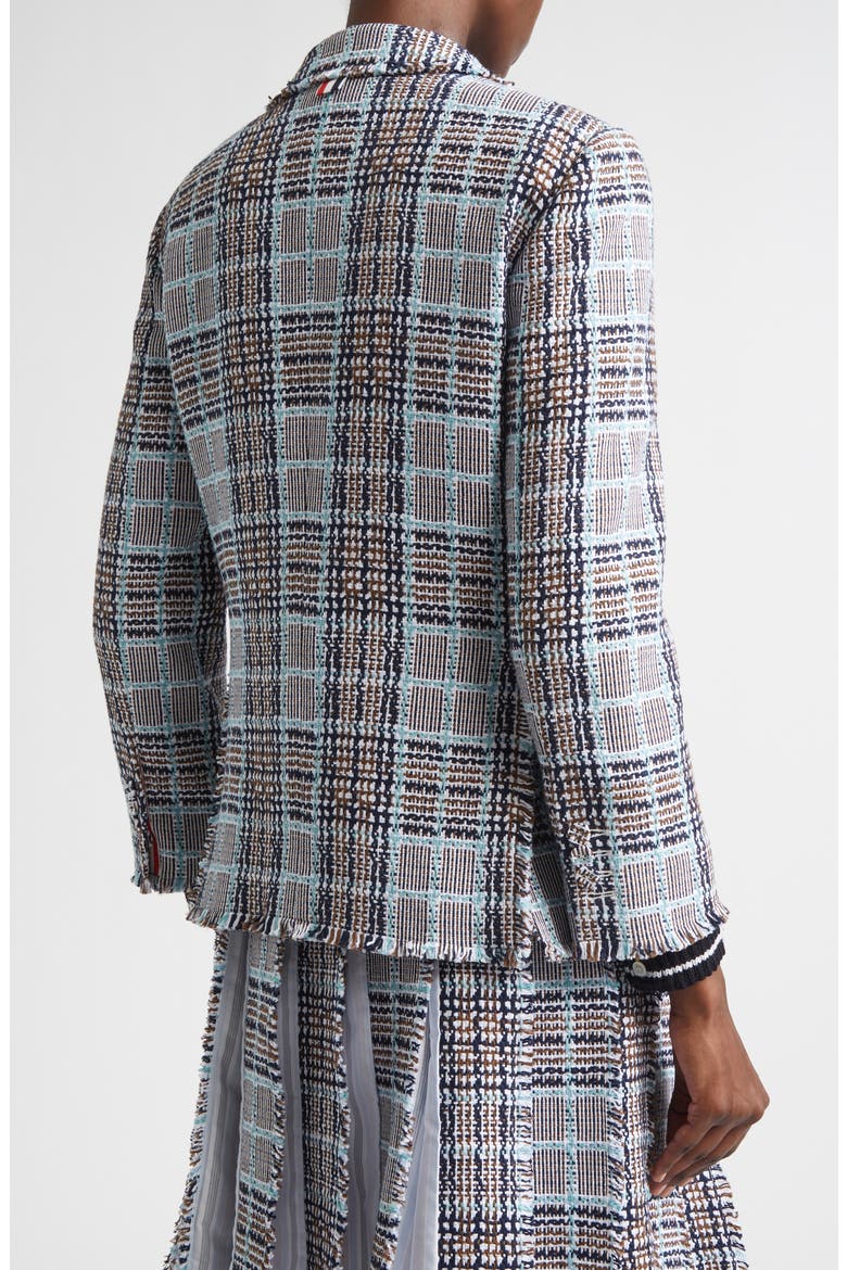 Glen Plaid Raw Edge Tweed Blazer, Alternate, color, SEASONAL MULTI