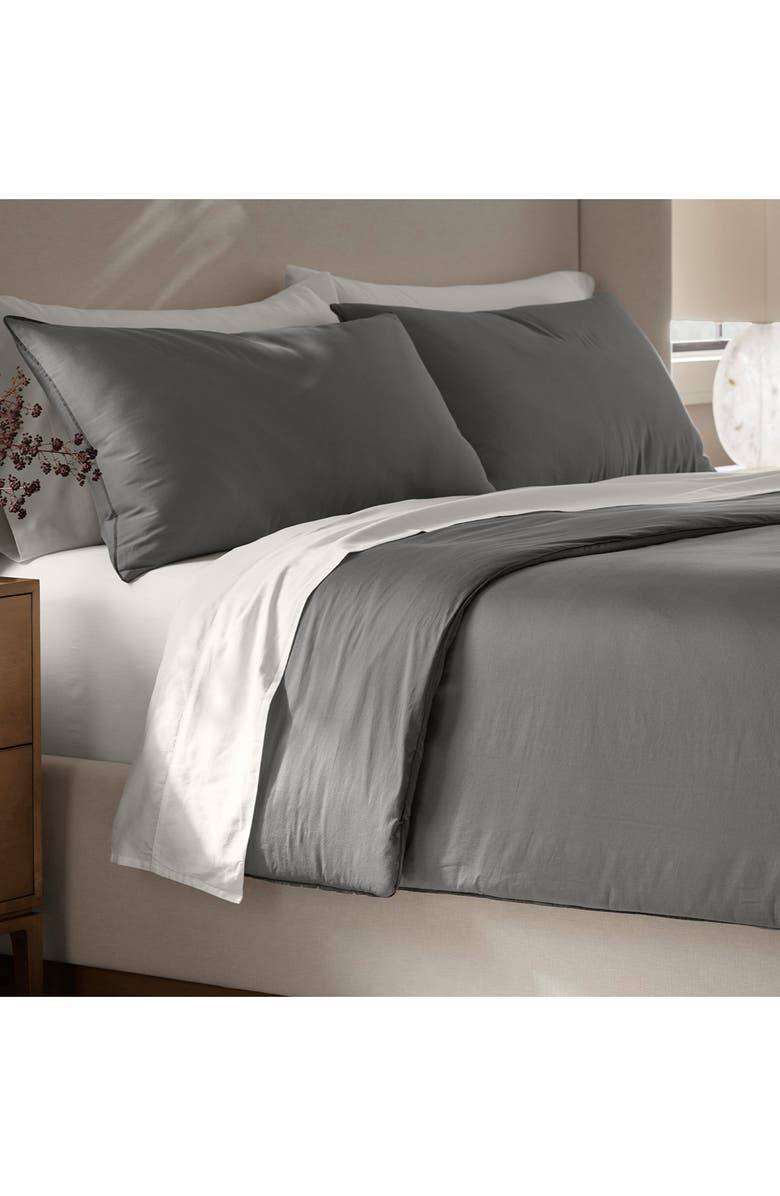 Boll & Branch Organic Cotton Comforter & Sham Set, Alternate, color, Stone