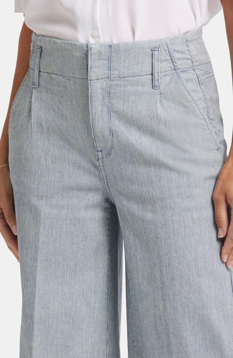 NYDJ Mona Pinstripe High Waist Crop Wide Leg Jeans, Alternate, color, Canyon River Stripe