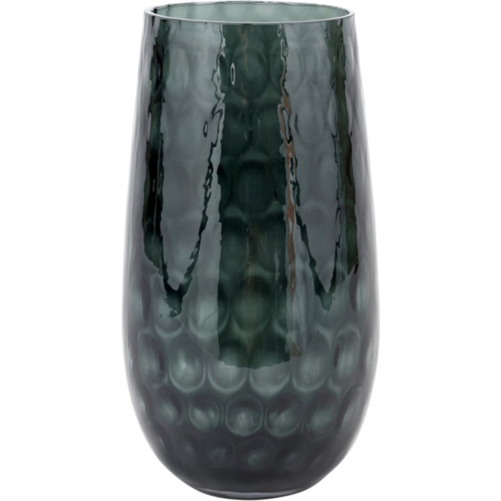 Vietri Bolla Glass Medium Pebbled Vase In Gray