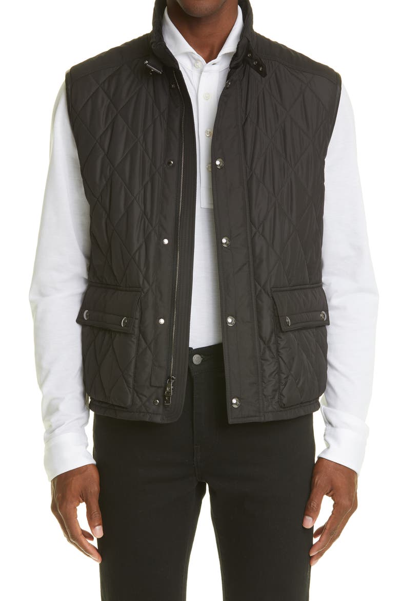 Leyland Quilted Vest, Main, color, POLO BLACK