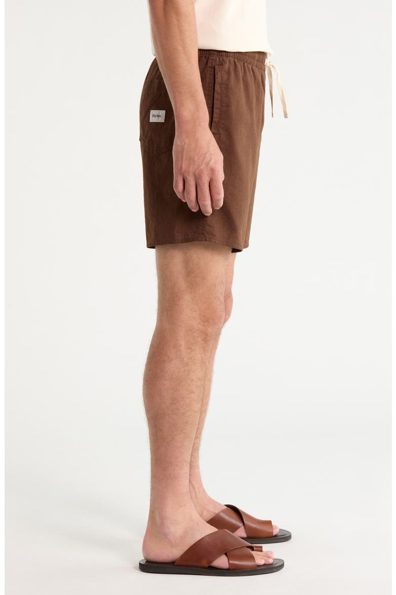 Classic Linen Jam Shorts, Alternate, color, CHOCOLATE