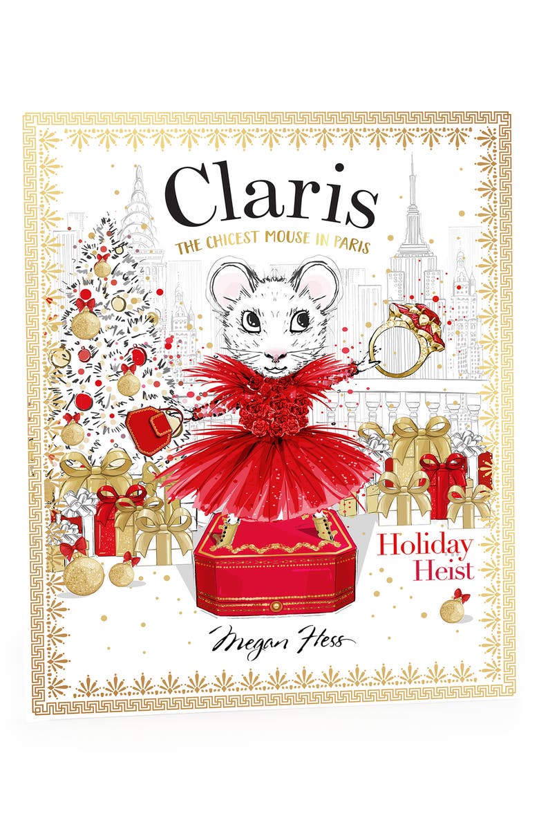 Claris the Mouse 'Claris: The Chicest Mouse in Paris: Holiday Heist' Book, Main, color, Red