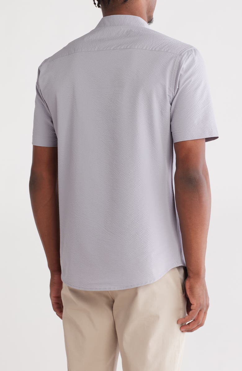 Vintage 1946 Hybrid Seersucker Short Sleeve Button-Down Shirt, Alternate, color, Silver Grey