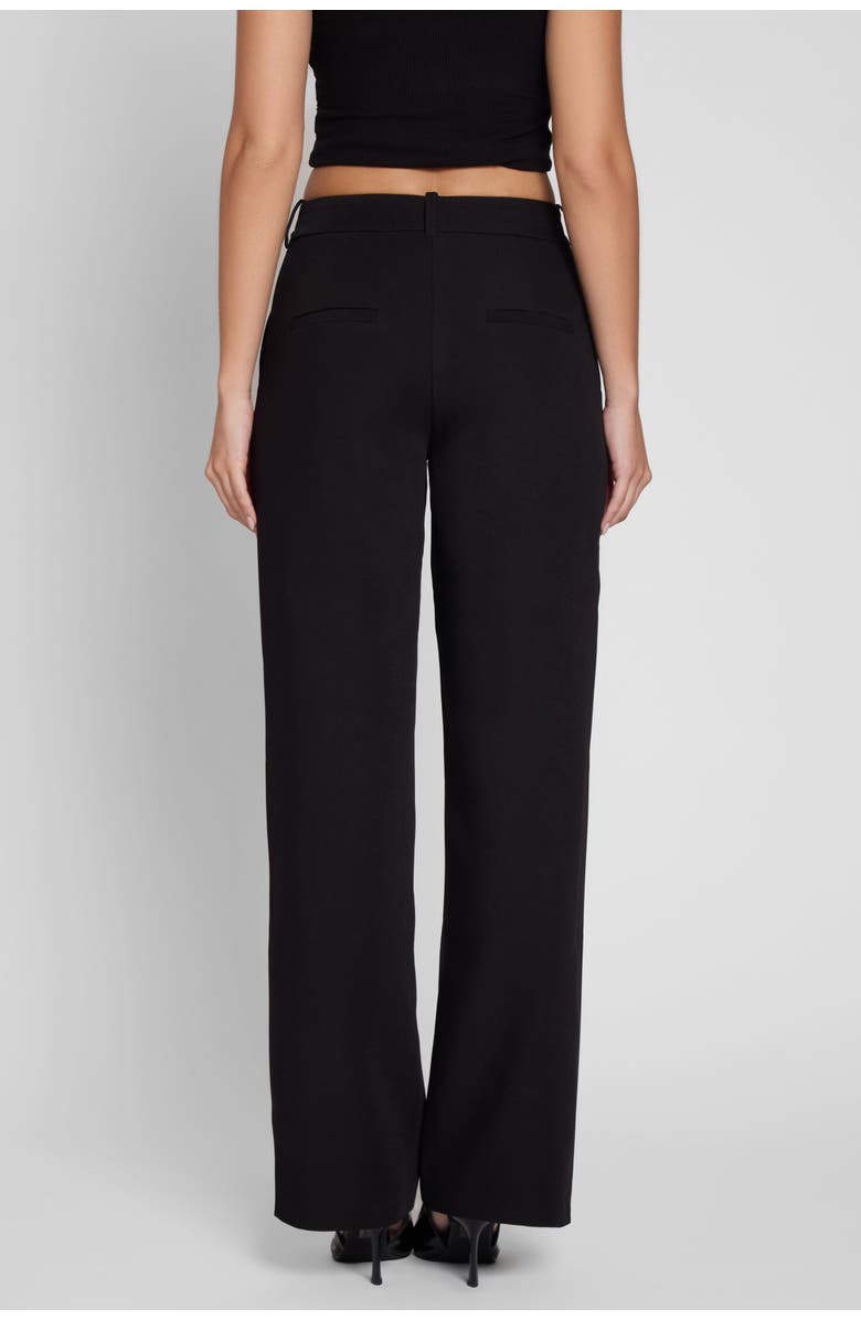 LEAU Classic Column Straight Trousers, Alternate, color, Black