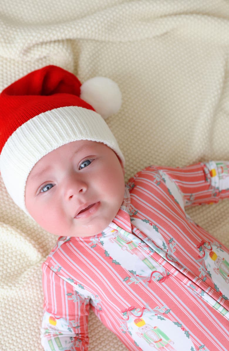 Posh Peanut Nutcracker Zip Footie, Alternate, color, Pink