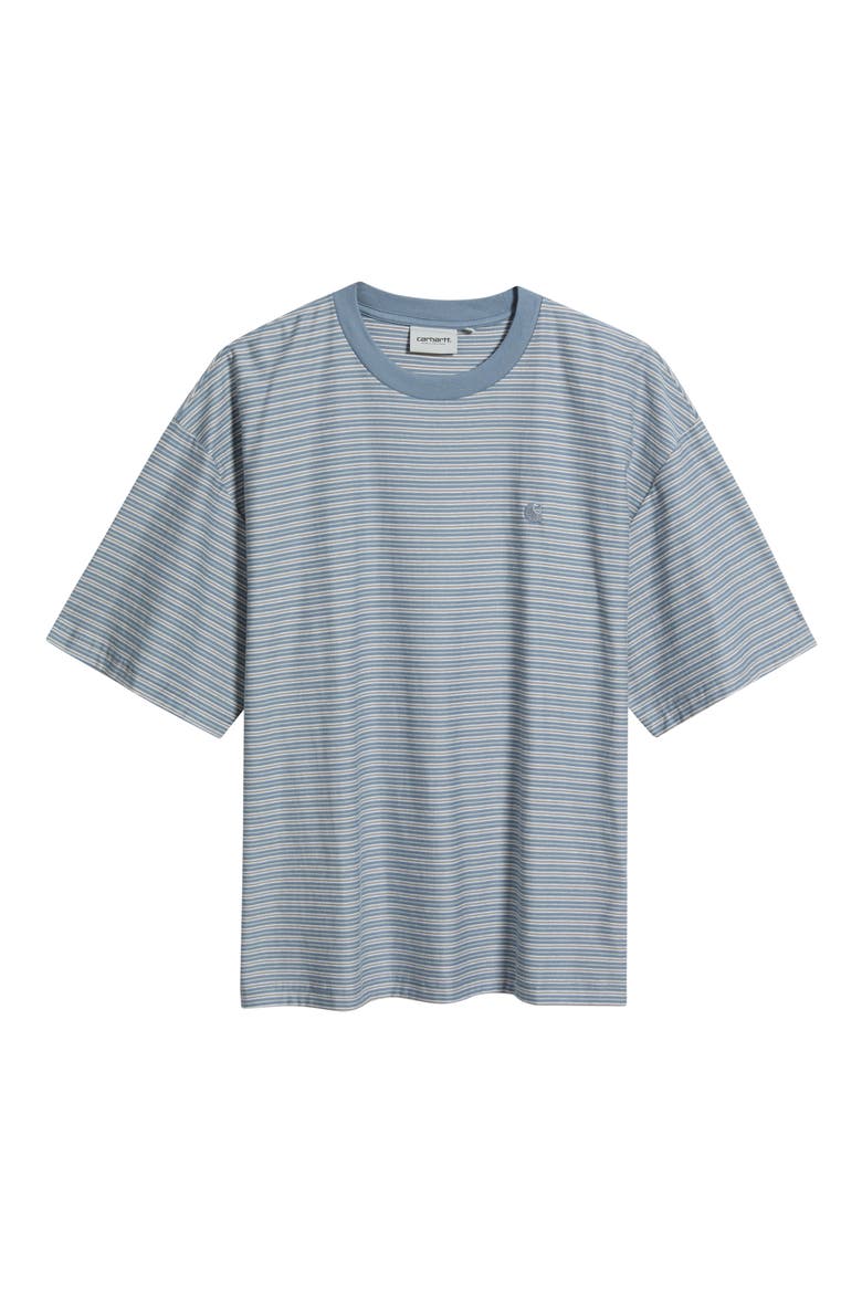 Dupree Oversize Stripe Cotton T-Shirt, Alternate, color, DUPREE STRIPE, SHADY BLUE