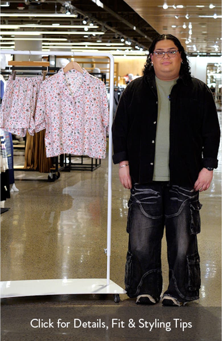 Christmas Stars Cotton Sateen Short Pajamas, sales video thumbnail