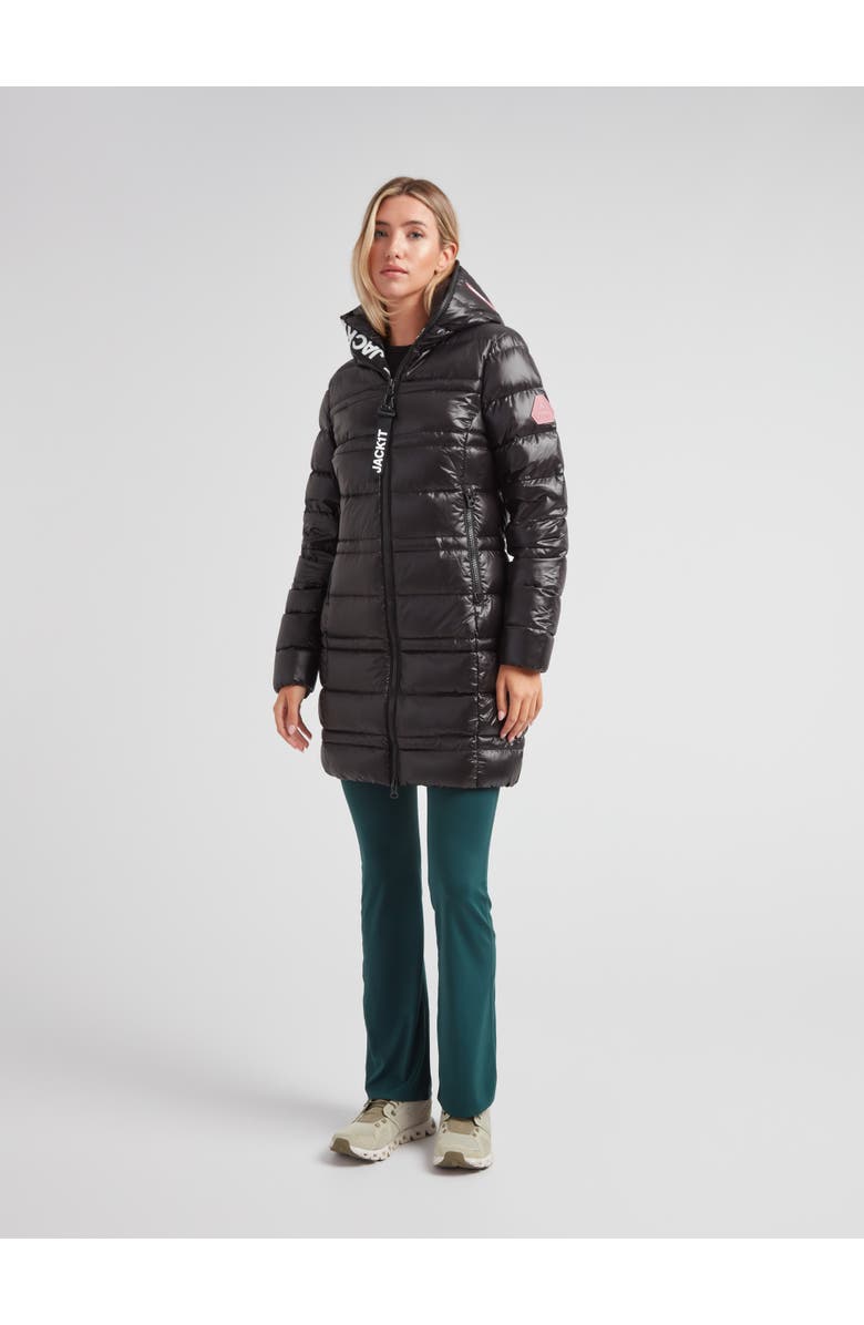 JACK1T R4D Tramline Hooded Puffer Coat, Alternate, color, Black/Black