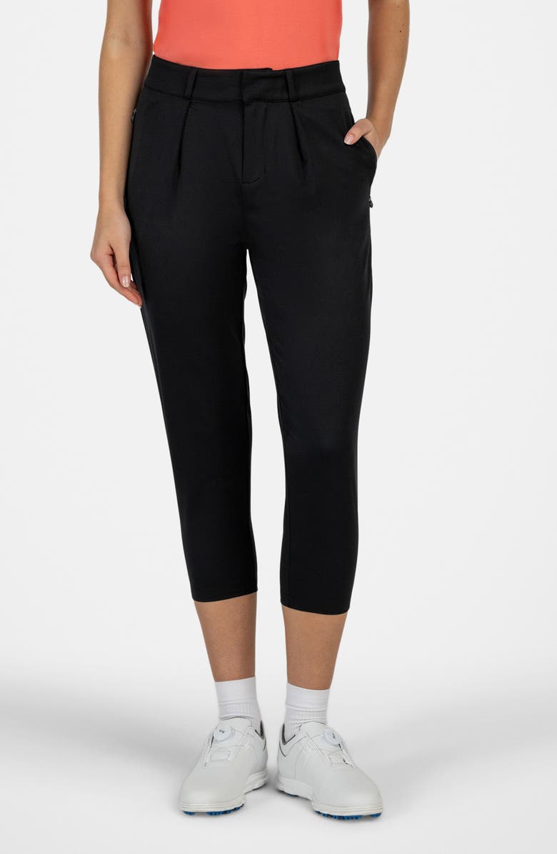 Golf Linx 18 Courseluxe Performance Cropped Pants, Main, color, Black