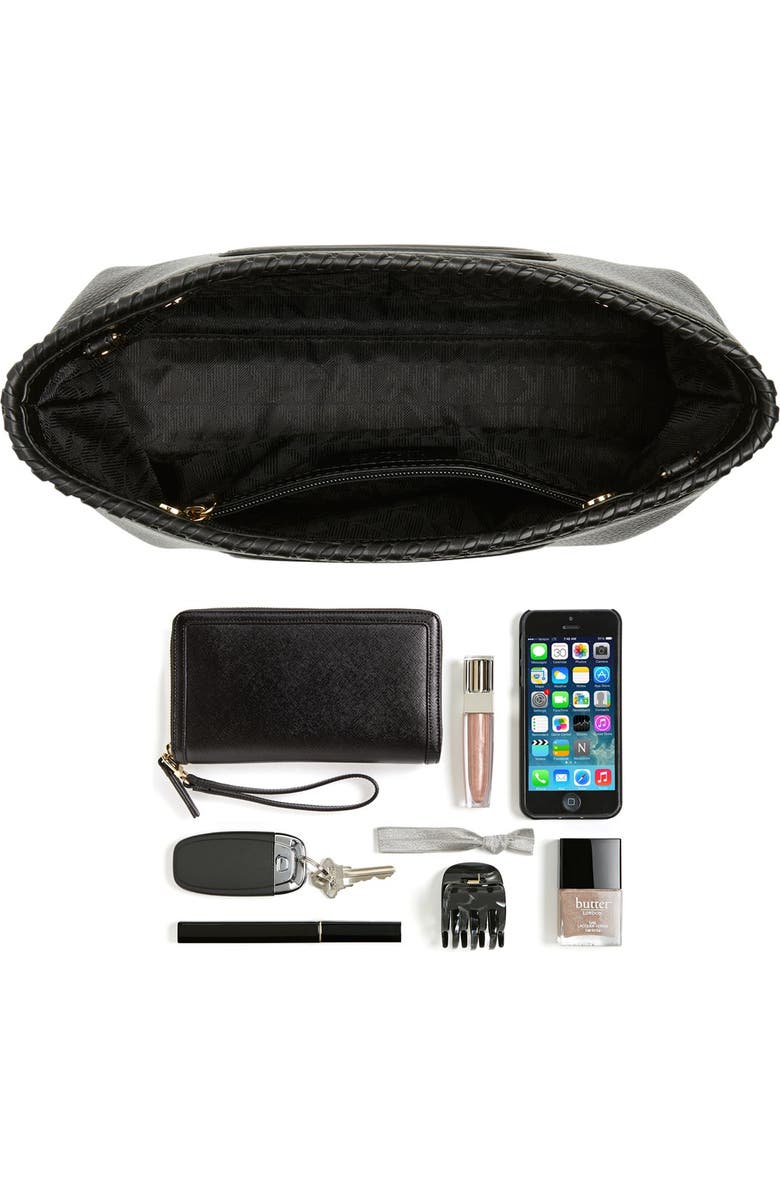 MICHAEL Michael Kors 'Large Rosalie' Convertible Leather Clutch, Alternate, color,