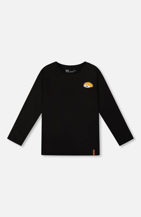 Long Sleeve Jersey Tee Shirt with Back & Front (Toddler & Little Kid)