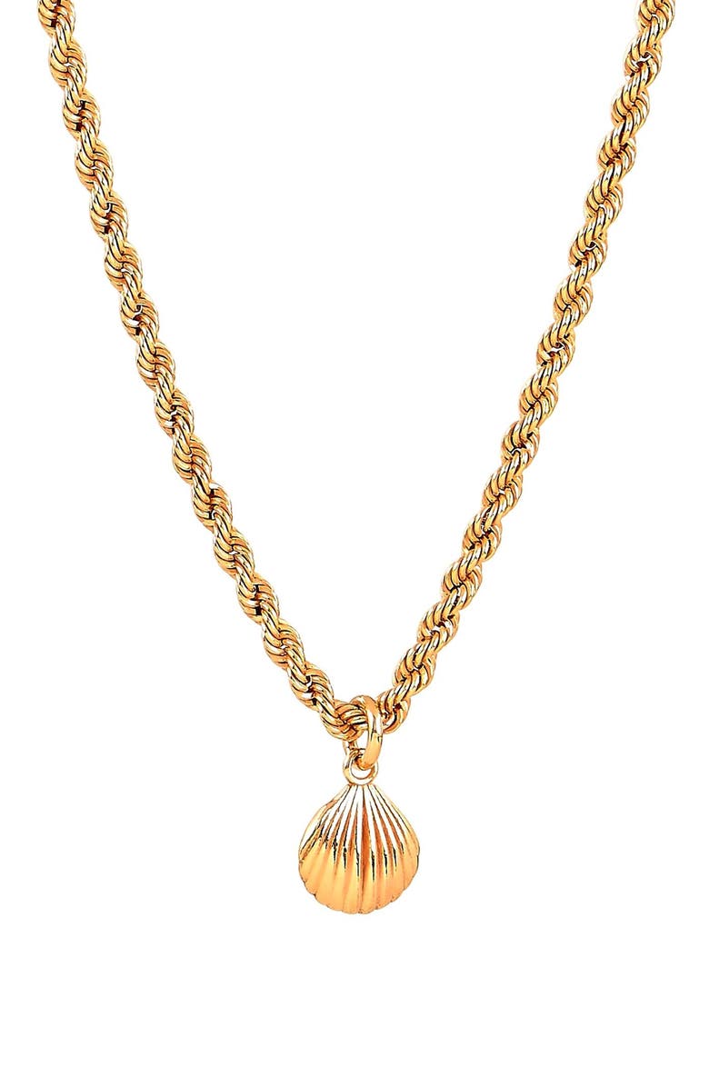 AMERICAN EXCHANGE Primavera Made in Italy Seashell Pendant Necklace, Main, color, Gold