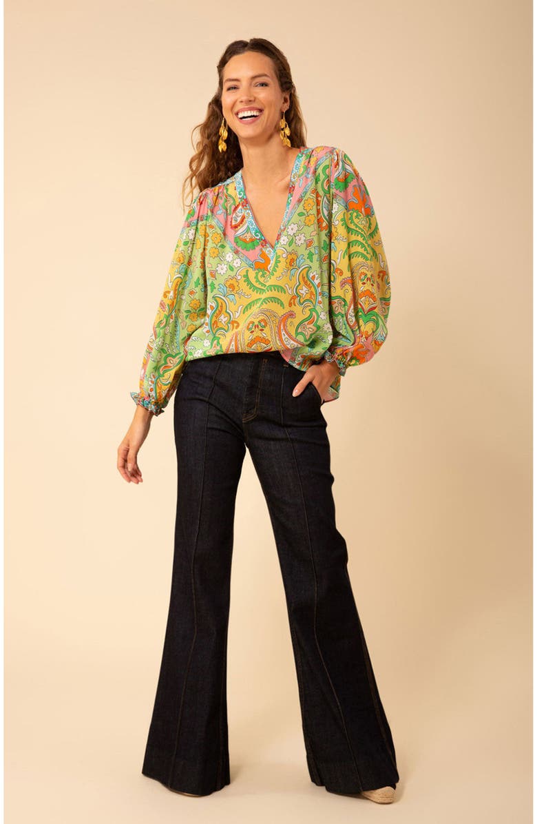 Hale Bob Leila Silk Top, Alternate, color,