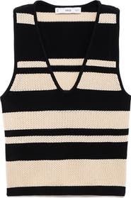 MANGO Open Stitch Sweater Tank