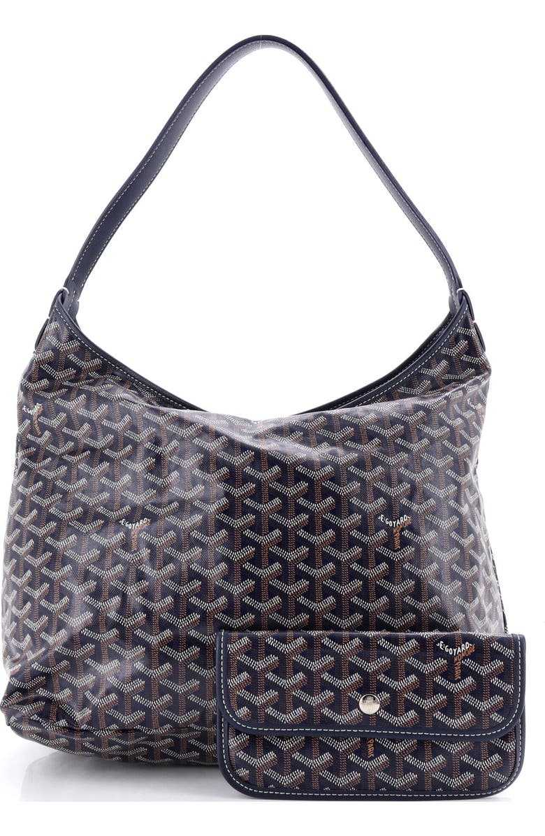 Pre-Owned Goyard Boheme Hobo Coated Canvas, Alternate, color, Blue