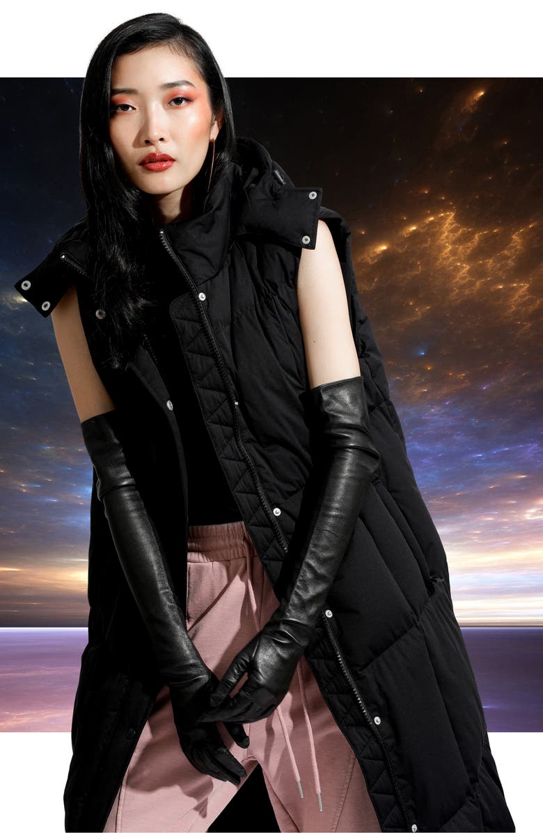 Avec Les Filles Thermalpuff<sup>™</sup> Longline Hooded Puffer Vest, Alternate, color,