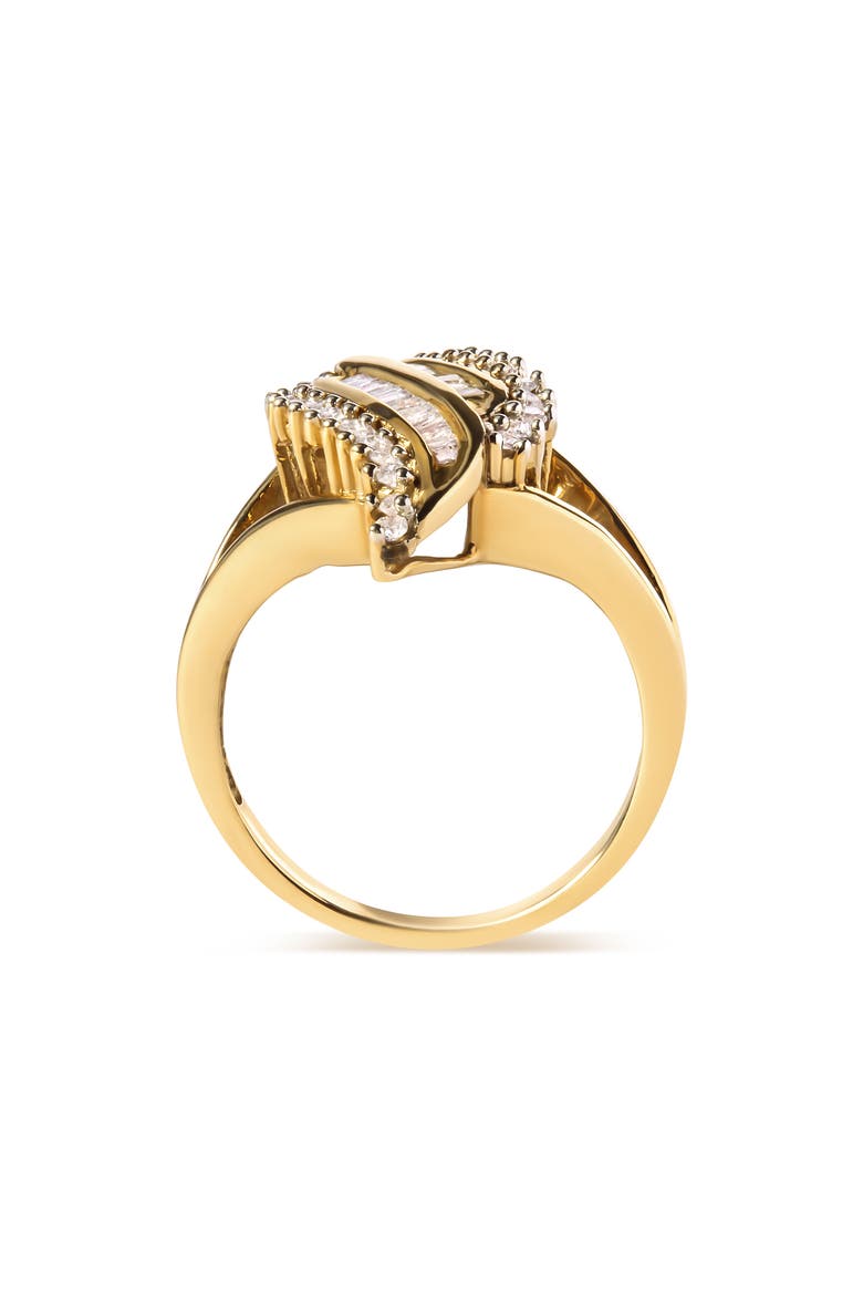 10K Yellow Gold 1/2 Cttw Diamond Cocktail Ring, Alternate, color, Yellow