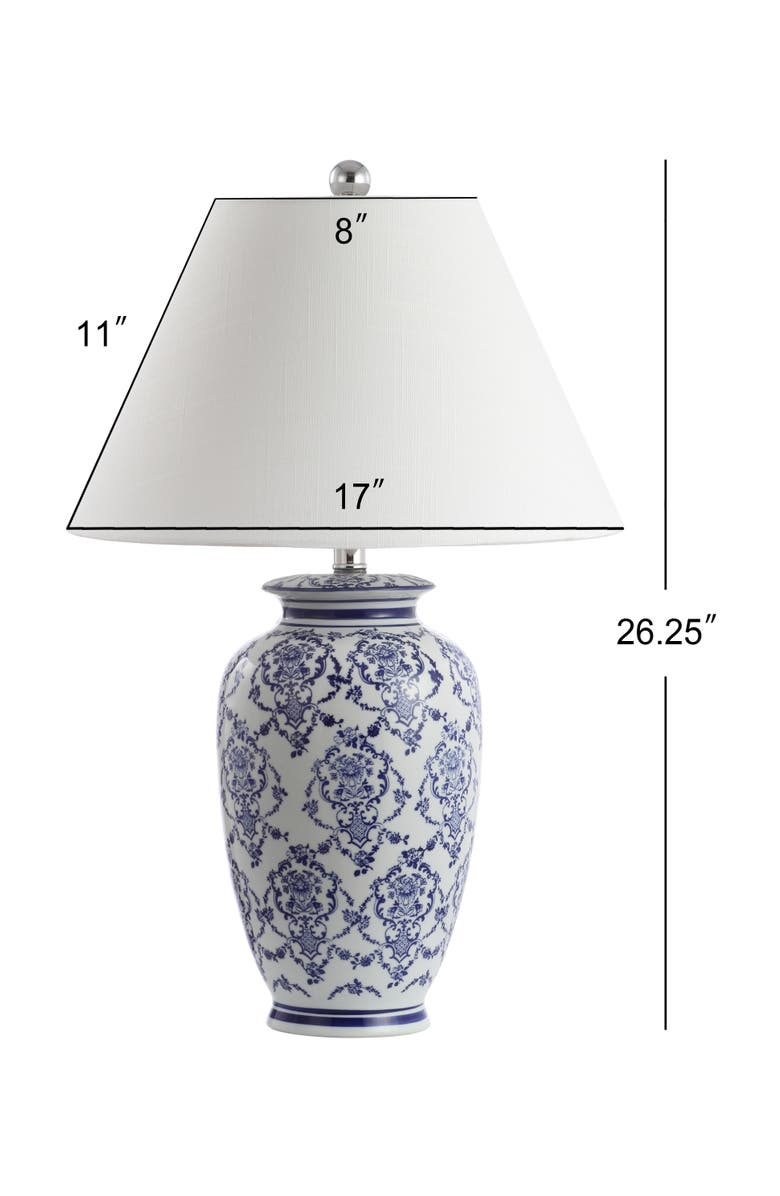 JONATHAN Y Juliana 26.25" Chinoiserie Ceramic LED Table Lamp, Blue/White, Alternate, color, Blue/White