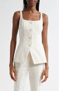 Veronica Beard Liana Stretch Cotton Tunic Top
