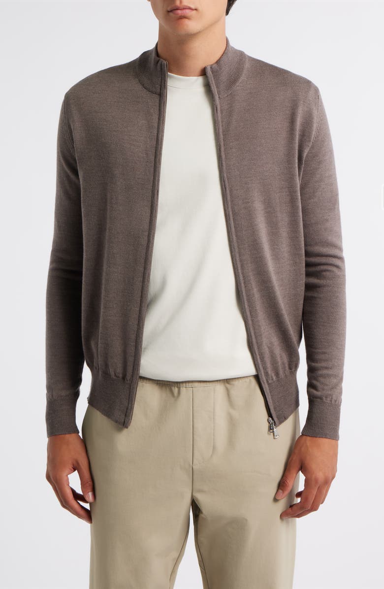 Aurélien Cashwool<sup>®</sup> Full Zip Sweater, Main, color, Ash Grey