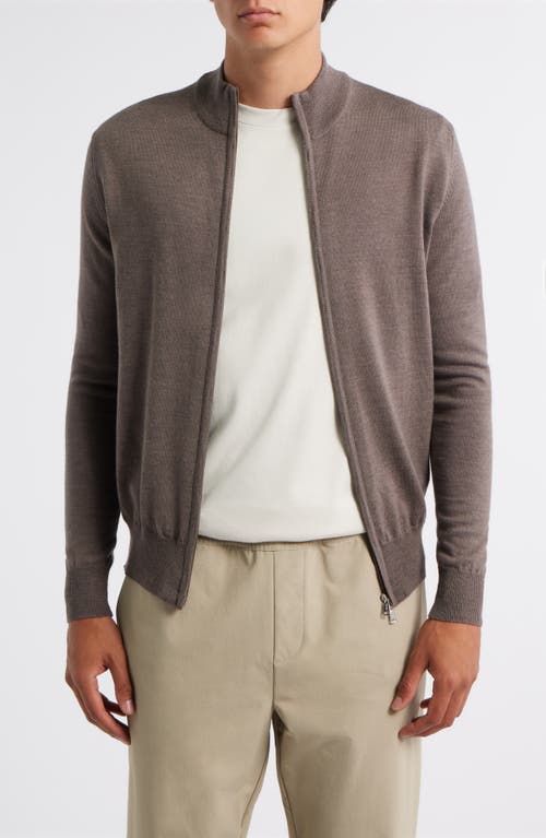 Aurélien Cashwool® Full Zip Sweater In Gray