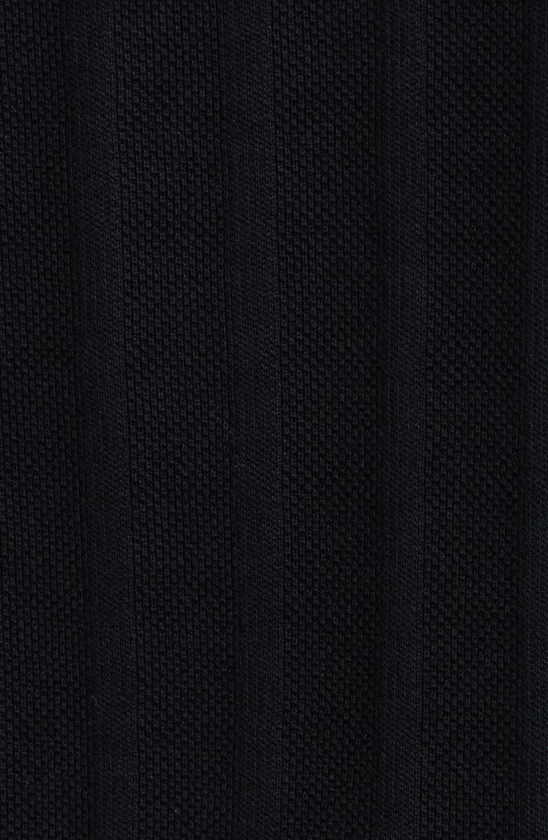 Fred Perry Textured Stripe Cotton Quarter Zip Polo, Alternate, color, Black